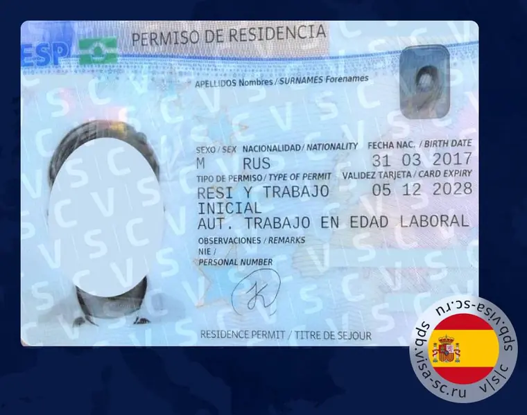 Spanish residence card